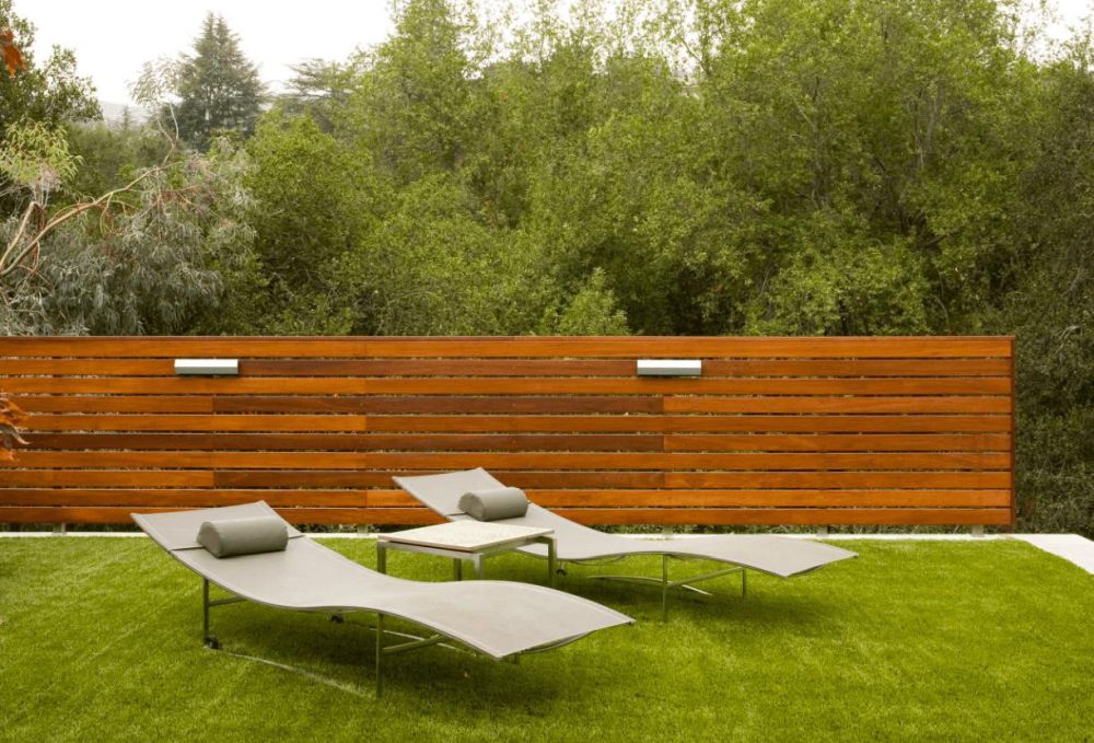 Backyard Horizontal Wood Fence