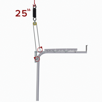 Extension springs for standard sectional garage doors
