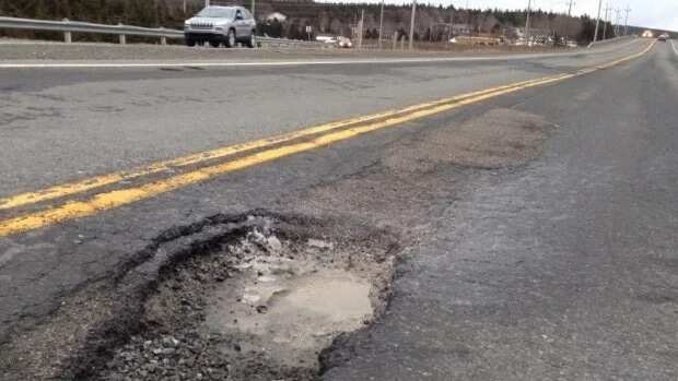 Potholes on roads