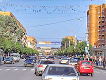 On a busy street in Tula