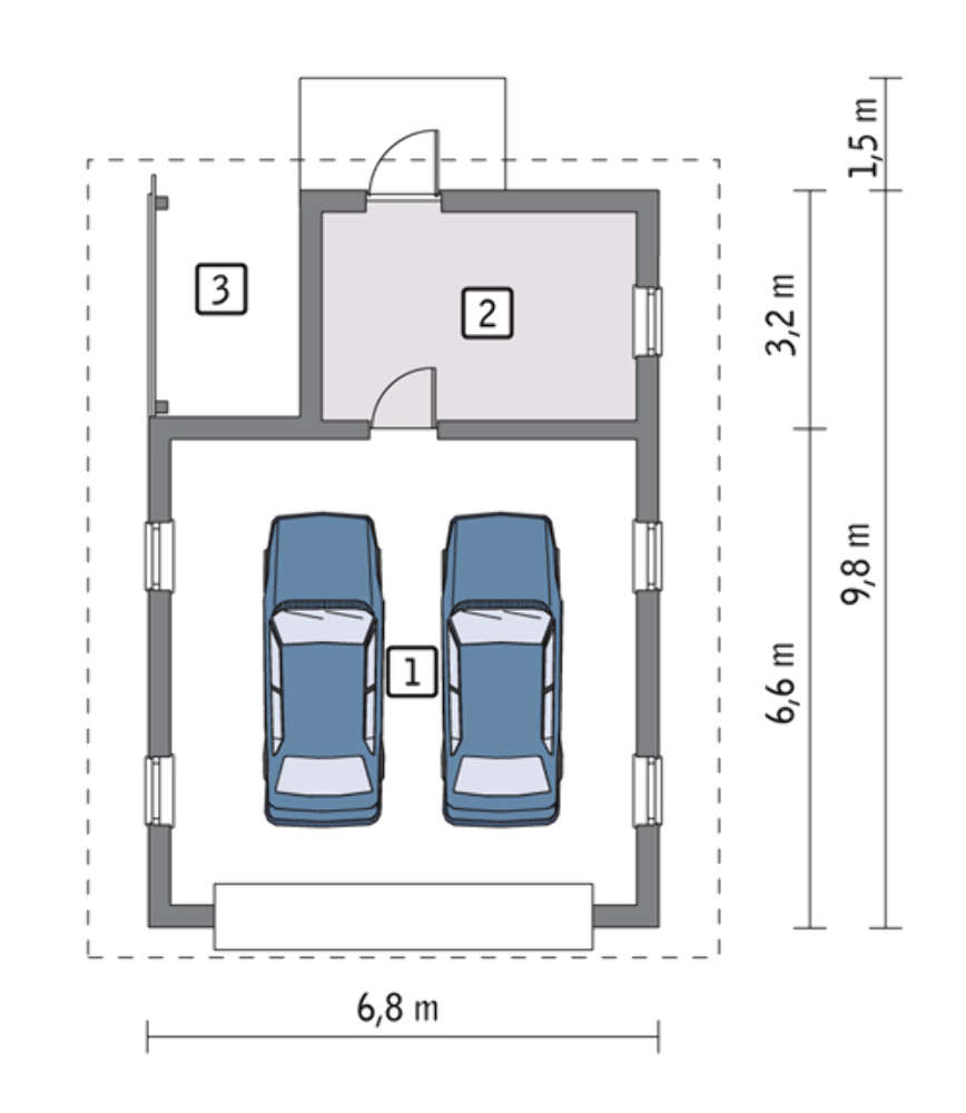 Размеры гараж внутри. Проект гаража на 1 машину с навесом сбоку. Гараж 6500 ширина 2 машины. Ширина гаражных ворот для двух машин. Размер гаража 2,5*6.
