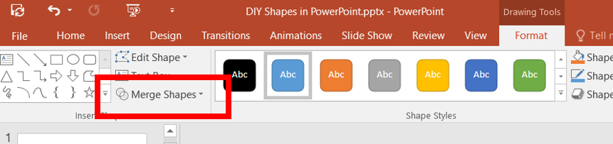 Make your own custom shapes in PowerPoint C
